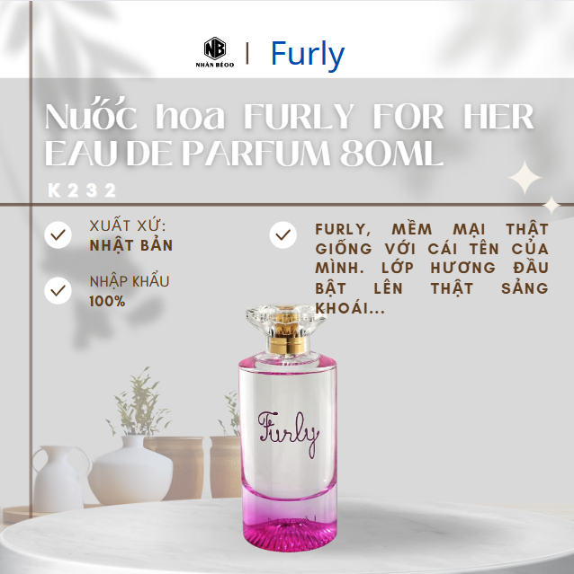 Nước hoa FURLY FOR HER EAU DE PARFUM 80ML. - K232