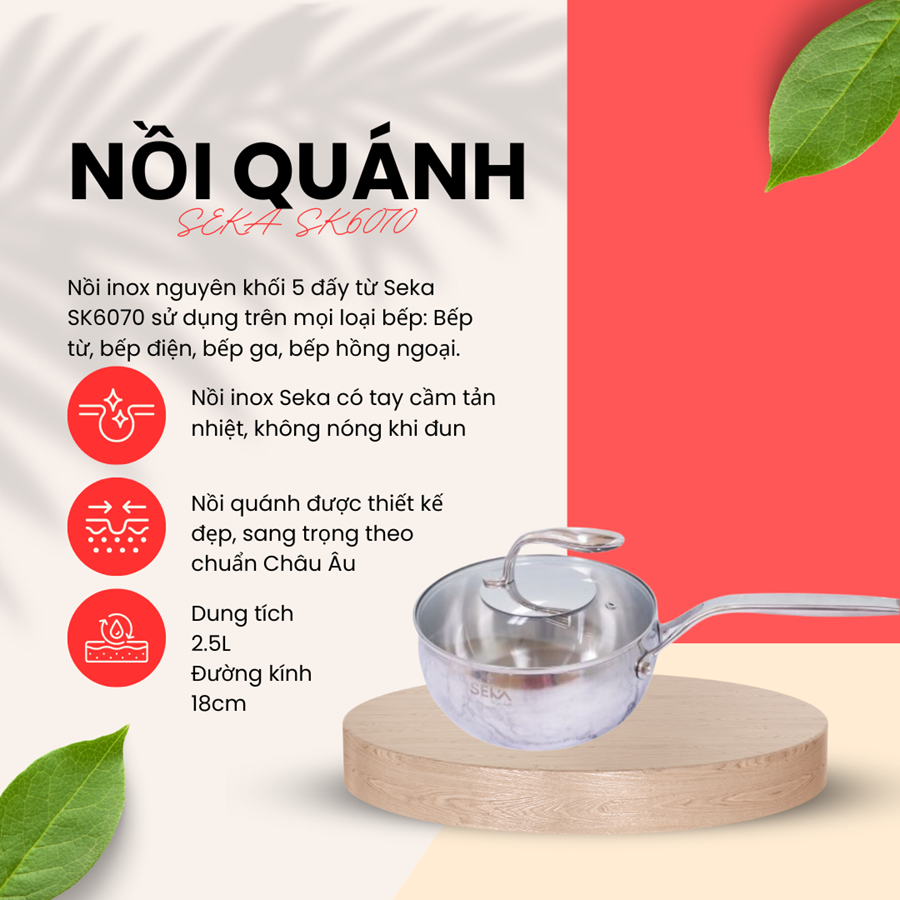 Nồi Quánh SEKA SK6070 size 18cm