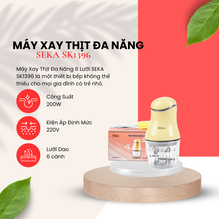 Máy Xay Thịt Đa Năng 6 Lưỡi SEKA SK1396