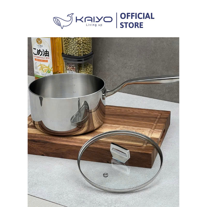 Quánh đúc inox 3 lớp đáy liền Tri-Ply Kaiyo mini; size 10cm