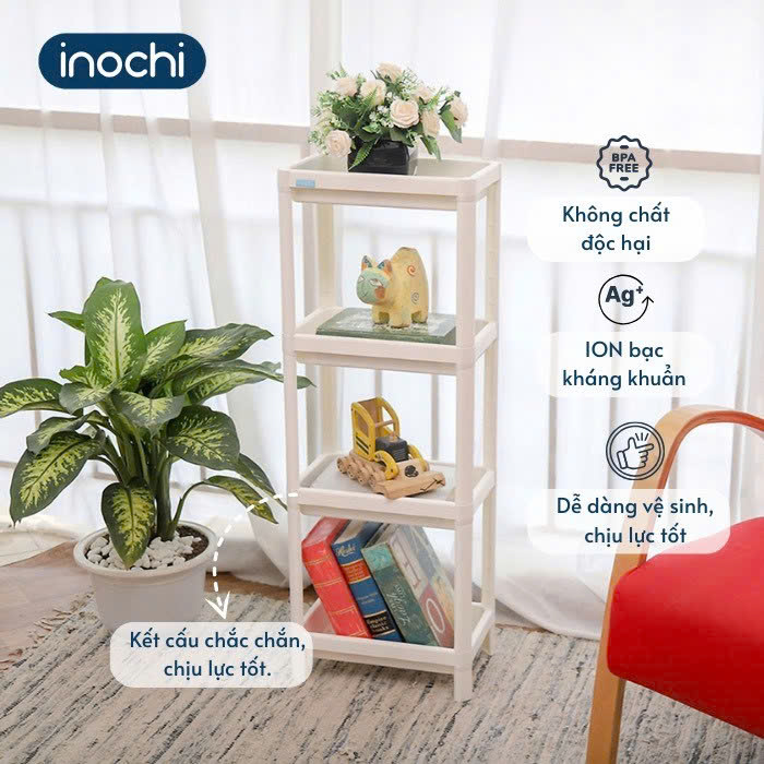 Kệ để đồ đa năng 4 tầng Inochi ( Trắng )